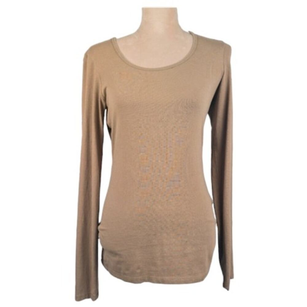 Peruvian Connection Layering Tee Long Sleeve brown size small